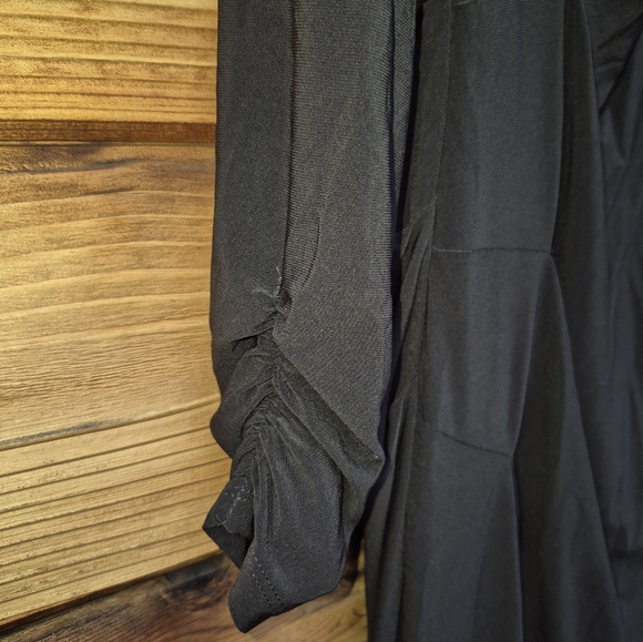 Adrianna Papell Black Tuxedo Mermaid Gown Dress - Picture 11 of 14